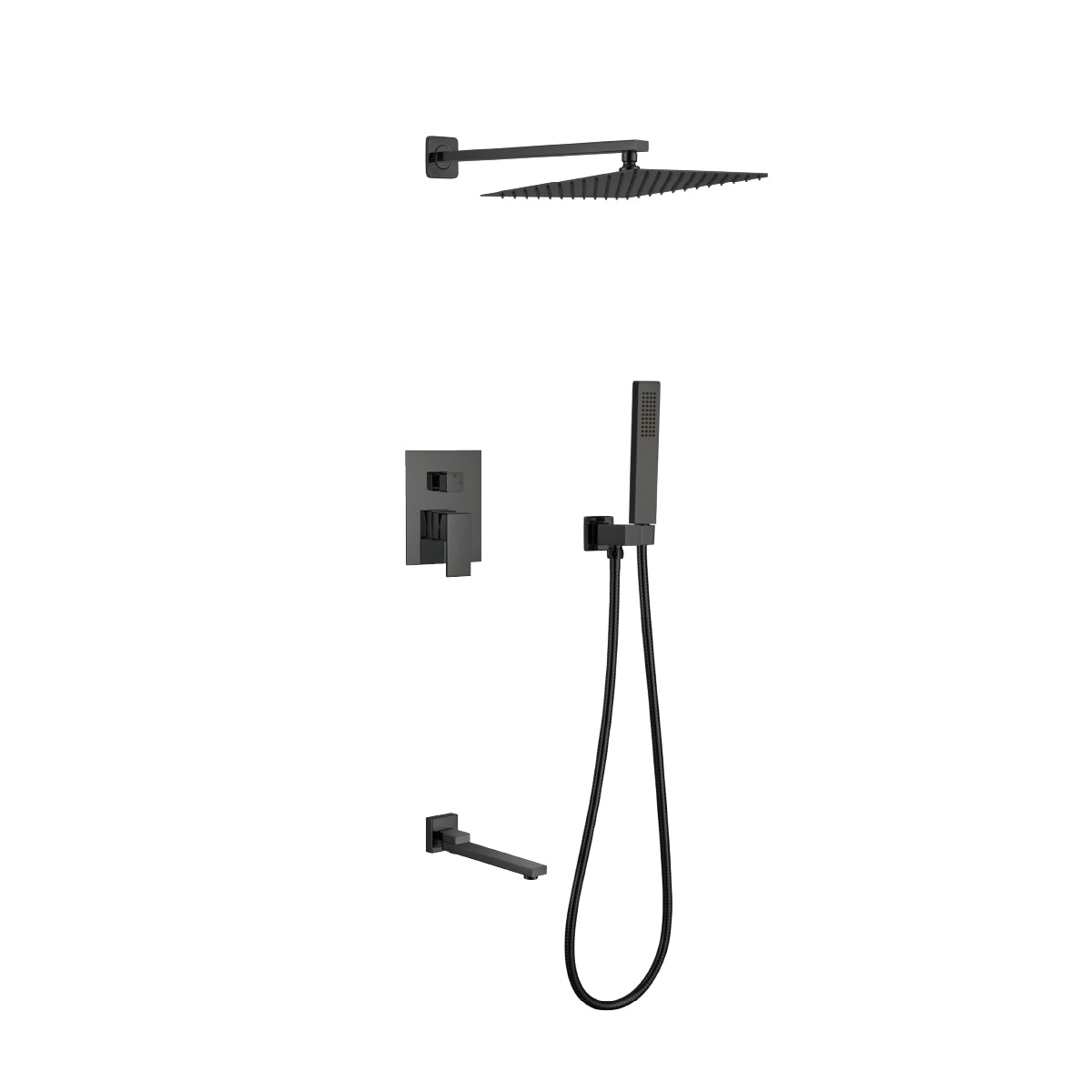 MEZCLADORA MONOC. MINIML. C/CABEZA DE DUCHA C/TEL. C/TINA FB024T SANDS BRONCE BLACK -FRATELLI